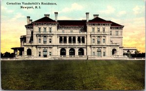 USA Cornelius Vanderbilt Residence Newport Rhode Island Vintage Postcard 09.62