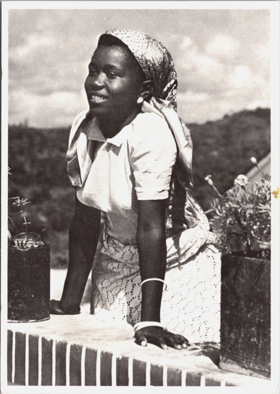 Africa Lady Traditional Clothing Vintage Postcard BS26