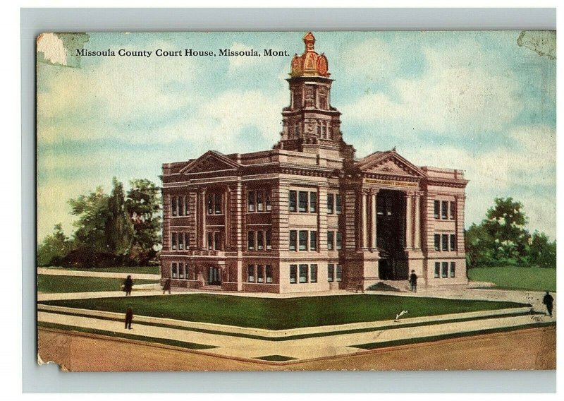 Missoula County Court House Montana Postcard Mt Unposted Divided Back 