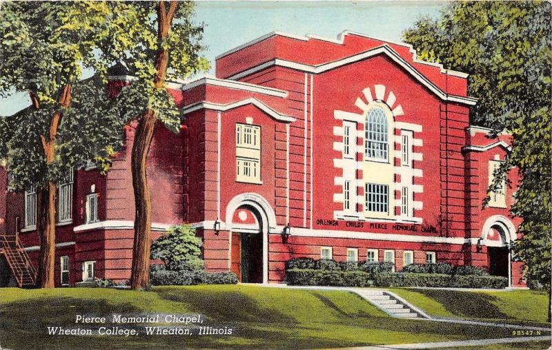 Wheaton Illinois~Wheaton College-Orlinda Childs Pierce Memorial Chapel~1949 Pc