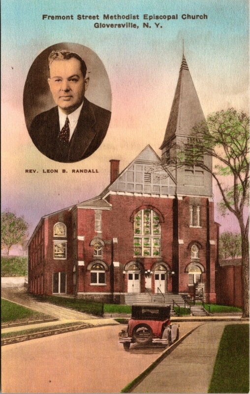 Tinted PC Fremont Street Methodist Episcopal Church Gloversville New York~1013