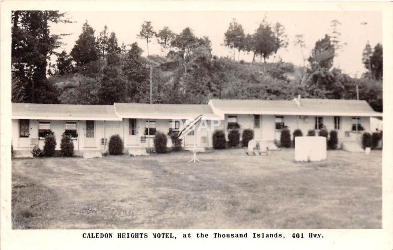 C13/ Thousand Islands CANADA Ontario Postcard RPPC c40s Caledon Heights Motel