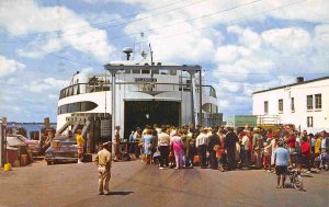 Island Ferry Boat Woods Hole Cape Cod Massachusetts 1966 postcard