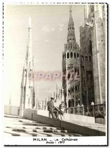 Old Postcard The Cathedral Milan Year 1957