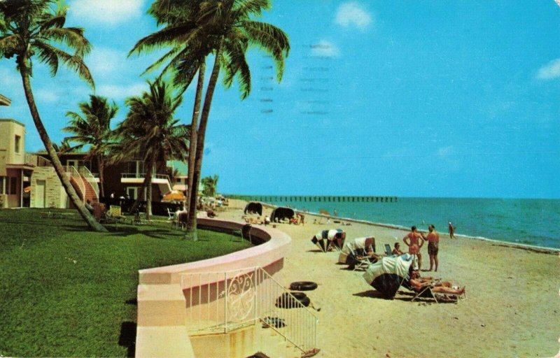 Postcard Golden Sands at Lauderdale By The Sea Florida