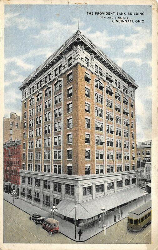 Cincinnati Ohio c1915 Postcard The Provident Bank Building