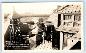RPPC SAN JOSE, CA ~ Gables & Belfry WINCHESTER MYSTERY HOUSE 1930s-40s Postcard