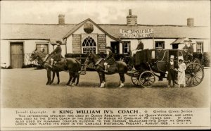 Gretna Green Scotland Carlisle Pageant Blacksmith Coach RPPC Vintage Postcard
