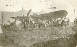 Postcard   View British Aviator Graham-White inspecting Plane before Flight. P5