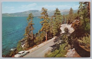 Lake Tahoe Nevada~White Hills Junction~Incline Beach~Rt 28~Vintage Postcard