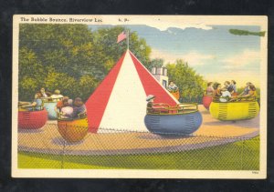 PENNSVILLE NEW JERSEY AMUSEMENT PARK RIDES BUBBLE BOUNCE VINTAGE POSTCARD NJ