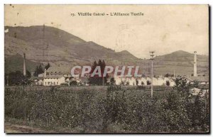 Old Postcard Vizille L & # 39Alliance Textile