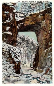 Virginia Natural Bridge In Winter 1931
