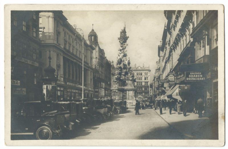 Vienna Street Scene C 1920's W Cars to Foreground RP PPC Unposted, Pestsaule