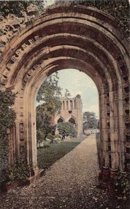 DRYBURGH ABBEY SCOTLAND UK WEST ENTRANCE DOORWAY~VALENTINE UK PUBL POSTCARD 1908