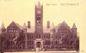 Postcard Ohio East Liverpool High School Wheelock #339 23-5036