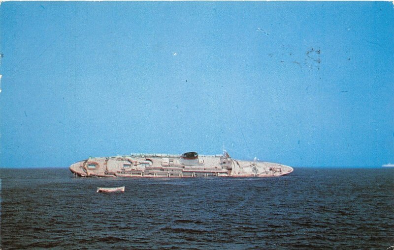 J14/ Ship Postcard c1956 S.S. Andrea Doria Ship Wreck Nantucket 1956 224