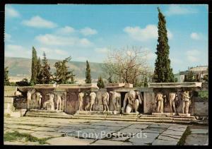 Athens, Bas reliefs at the Bacchus Theatre