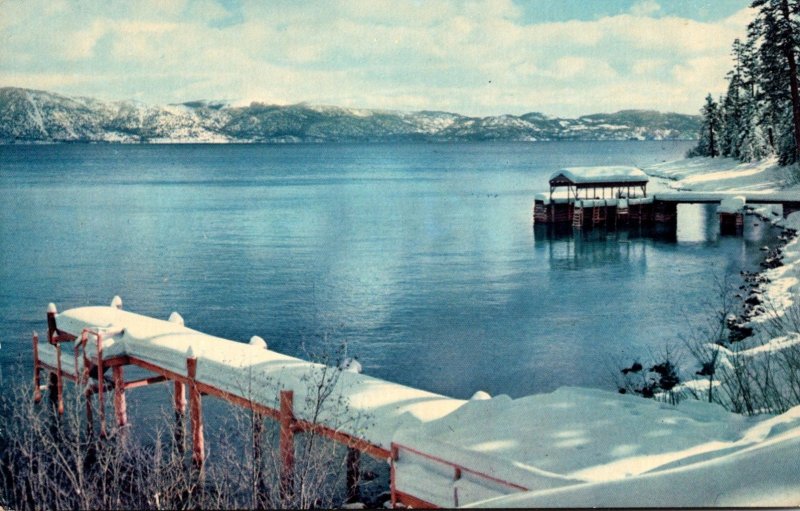 California Lake Tahoe Panoramic View At Winter