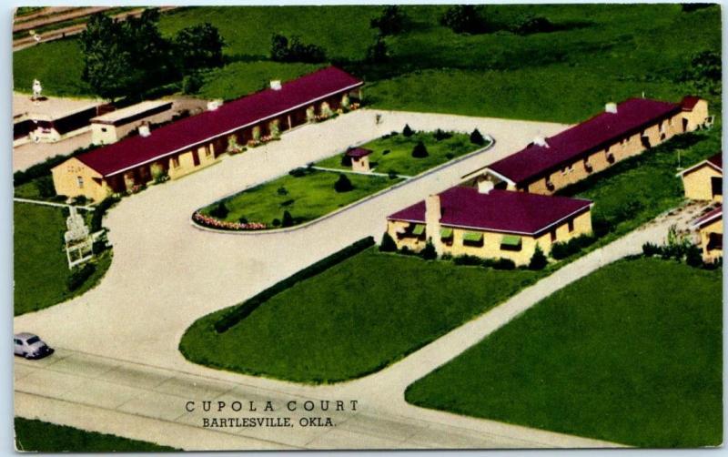 BARTLESVILLE, Oklahoma  OK   Roadside  CUPOLA COURT  1956   Postcard