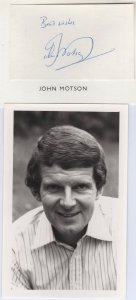 John Motson BBC Sports Commentator 2x Hand Signed Autograph s