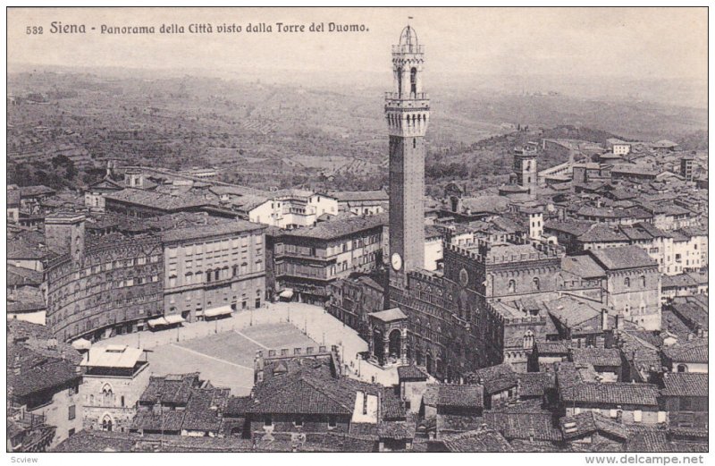 Siena, Panorama della Citta visto dalla torre del Duomo, Toscana, Italy, 00-10s