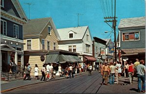 Vtg Provincetown Cape Cod Massachusetts MA Shops Commercial Street View Postcard