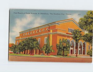Postcard First Church of Christ Scientist St. Petersburg Florida USA