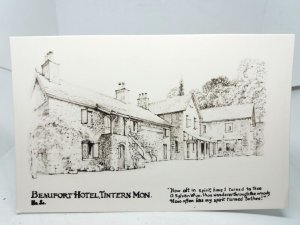 Beaufort Hotel Tintern Monmouth New Vintage Sketch Drawing Postcard Ray Dumayne