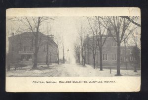 DANVILLE INDIANA CENTRAL NORMAL COLLEGE BUILDING VINTAGE POSTCARD 1907