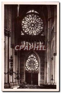 Old Postcard Reims Interior of Cathedarle