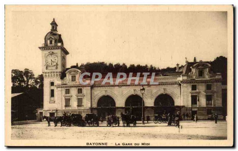 Old Postcard Bayonne La Gare du Midi