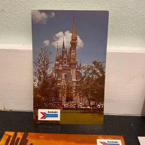 Amtrak Train Postcard Lot 1970s Unused Disney Cinderellas Castle Coast Starlight 