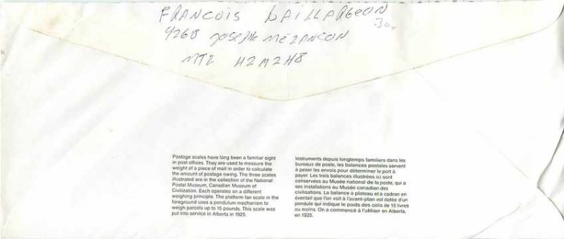 Entier Postal Stationery Canada Post Balance Dayton