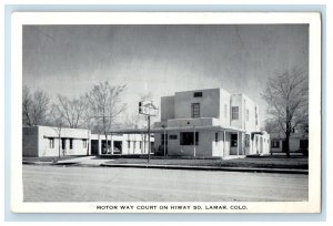 c1920 Motor Way Court on Hiway 50 Lamar Colorado CO Vintage Unposted Postcard