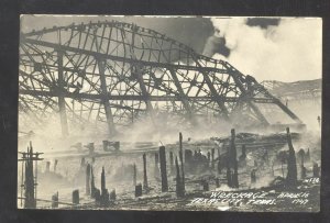 RPPC TEXAS CITY TEXAS 1947 DISASTER EXPLOSION WRECKAGE REAL PHOTO POSTCARD