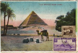 PC EGYPT, THE SPHYNX NEAR CAIRO, Vintage Postcard (b39378)