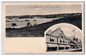 Newport Rhode Island RI Postcard View From South Harbor Multiview c1905 Unposted