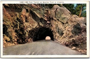Postcard VA Shenandoah National Park - Foot Tunnel on Skyline Trail