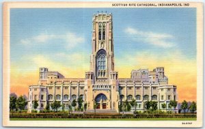 Postcard - Scottish Rite Cathedral - Indianapolis, Indiana