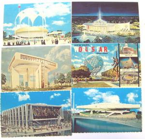 T551    NEW YORK  WORLD FAIR   POSTCARD LOT,  6   CARDS