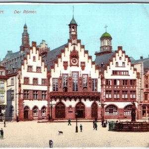 c1910s Frankfurt, Germany Der Romer Town Hall Square Gothic Architecture A339
