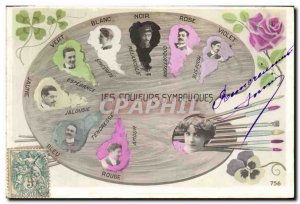 Old Postcard Fantaisie symbolic colors