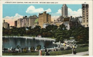 CPA AK Central Park and 5th Avenue Skyline NEW YORK CITY USA (790533)