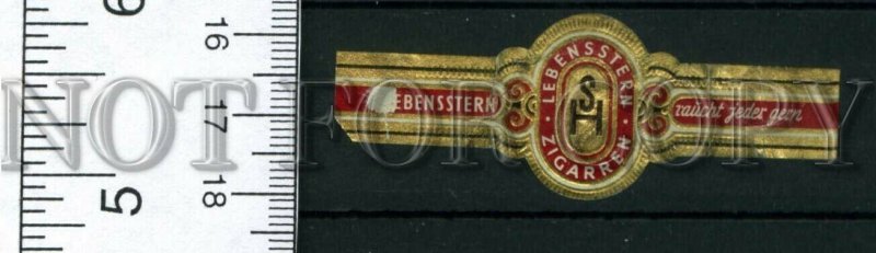 500006 SH Lebensstern Vintage embossed cigar label