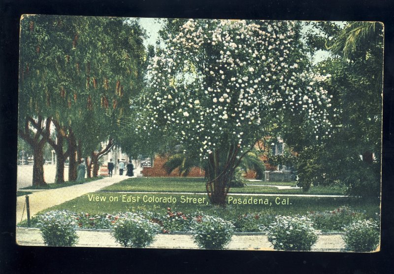 Pasadena, California/CA Postcard, Early View On East Colorado Street