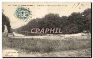 Old Postcard Fontainebleau Palace Canal Avenue and I heronries