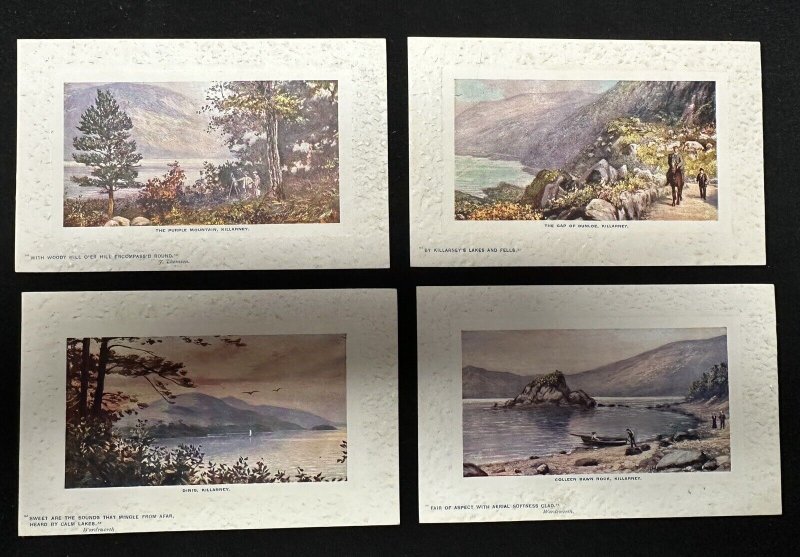 Tuck Oilette Vintage Postcards Lot Of 4 With Original Packaging Unused Mint