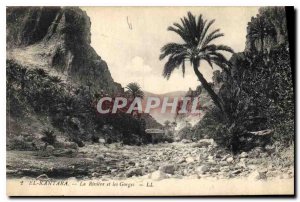 Postcard Old El Kantara The River and the Gorge