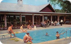 Swimming Pool Terrace, Hilo Hotel, Hawaii ca 1950s Vintage Postcard